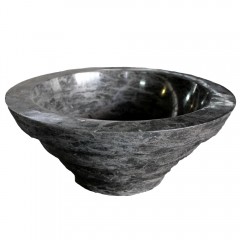 Black Round Basin With Layered Bottom